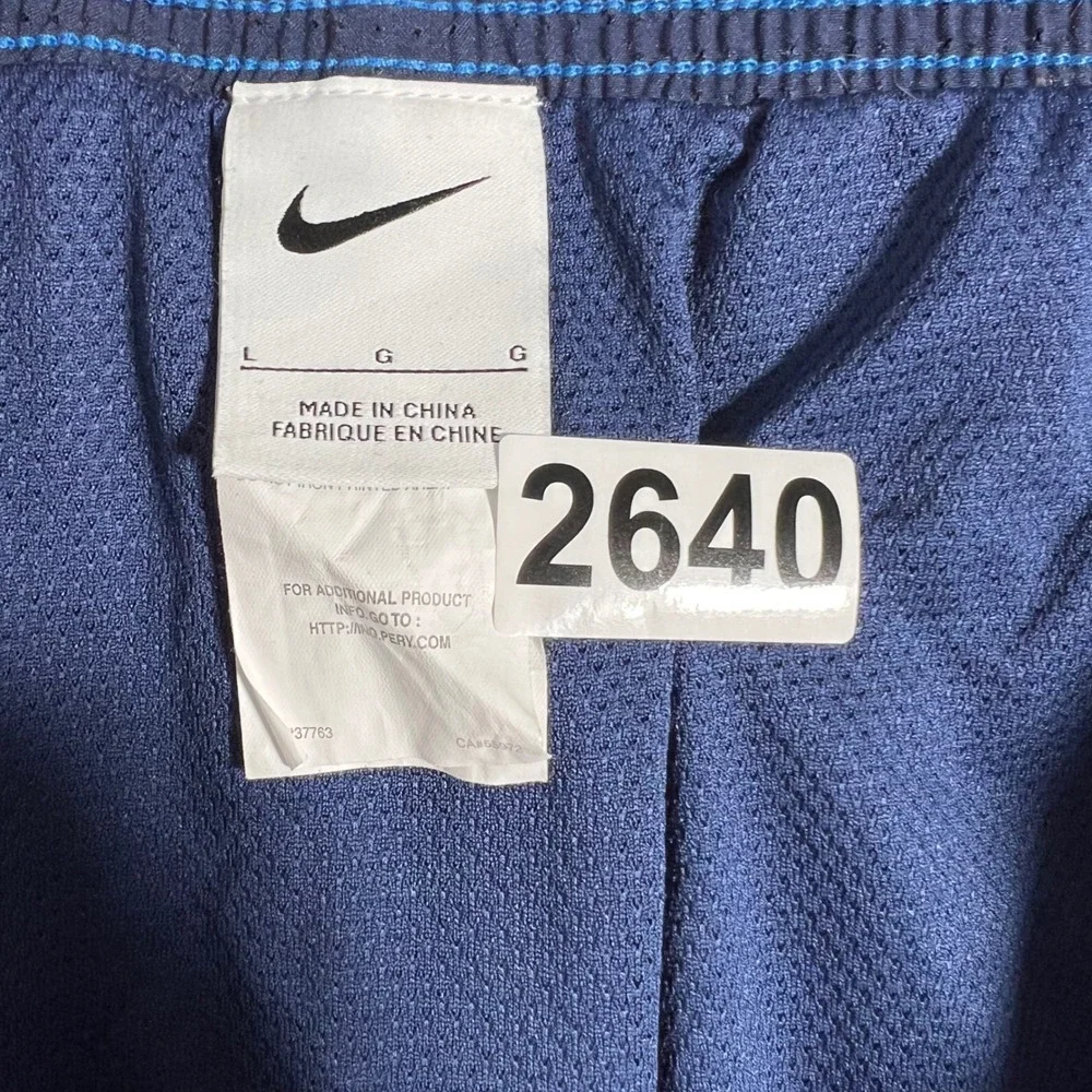 Nike Mens Blue Heathered Athletic Swim Trunks Mesh Panels‎ Size Large